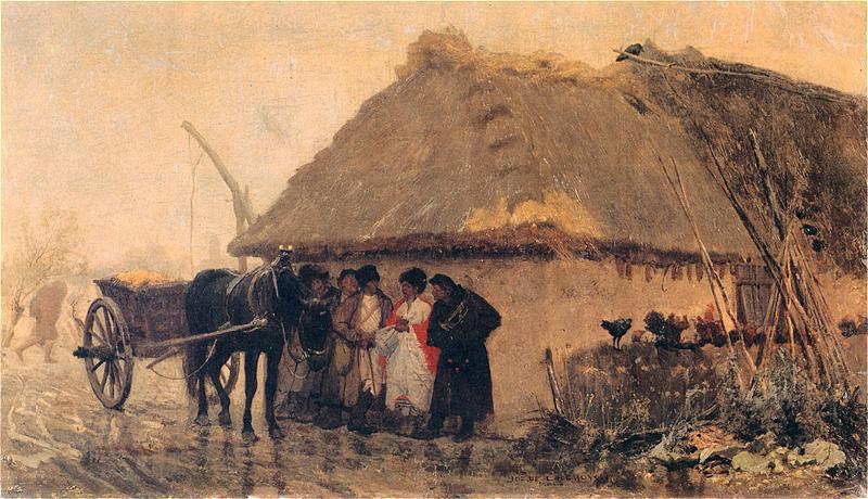 Jozef Chelmonski During the Rain oil painting image